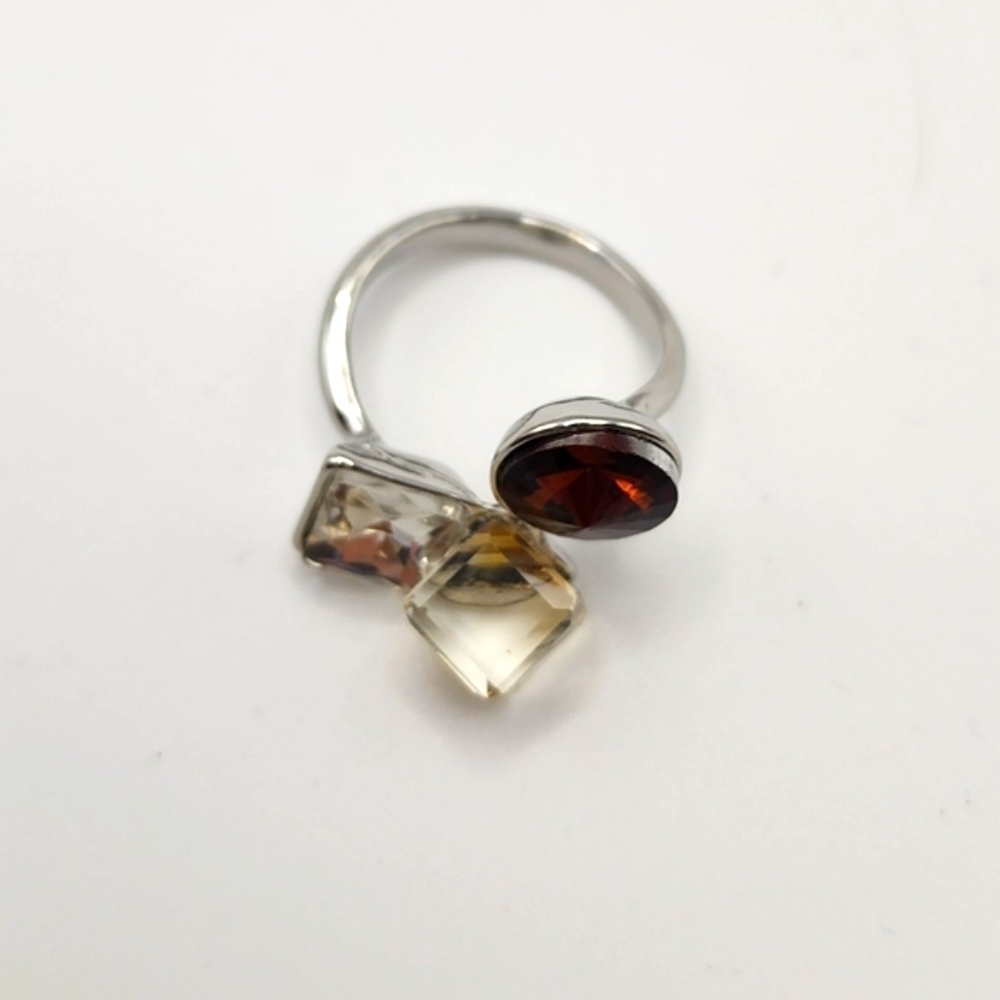 NEW‼️Elegant Ring with Brown and Tan Stones - Picture 4 of 7